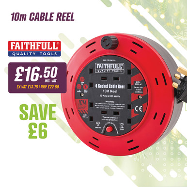 Faithfull Cable Reel, 10m Cassette product image