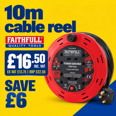 Faithfull Cable Reel, 10m Cassette product image