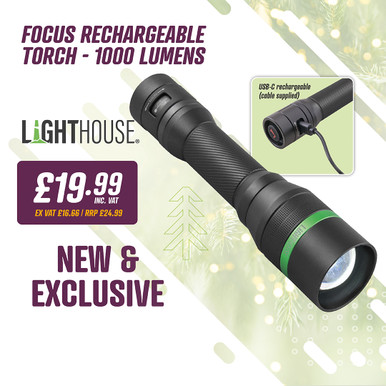 Lighthouse Focus Rechargeable Torch, 1000lm product image