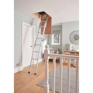 Further photograph of Werner Easiway 3 Section Loft Ladder