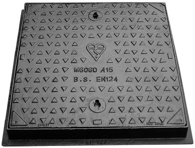 Further photograph of Manhole Cover & Frame Cast Iron MC1 60/60 600mm x 600mm A15 1.5 Tonne