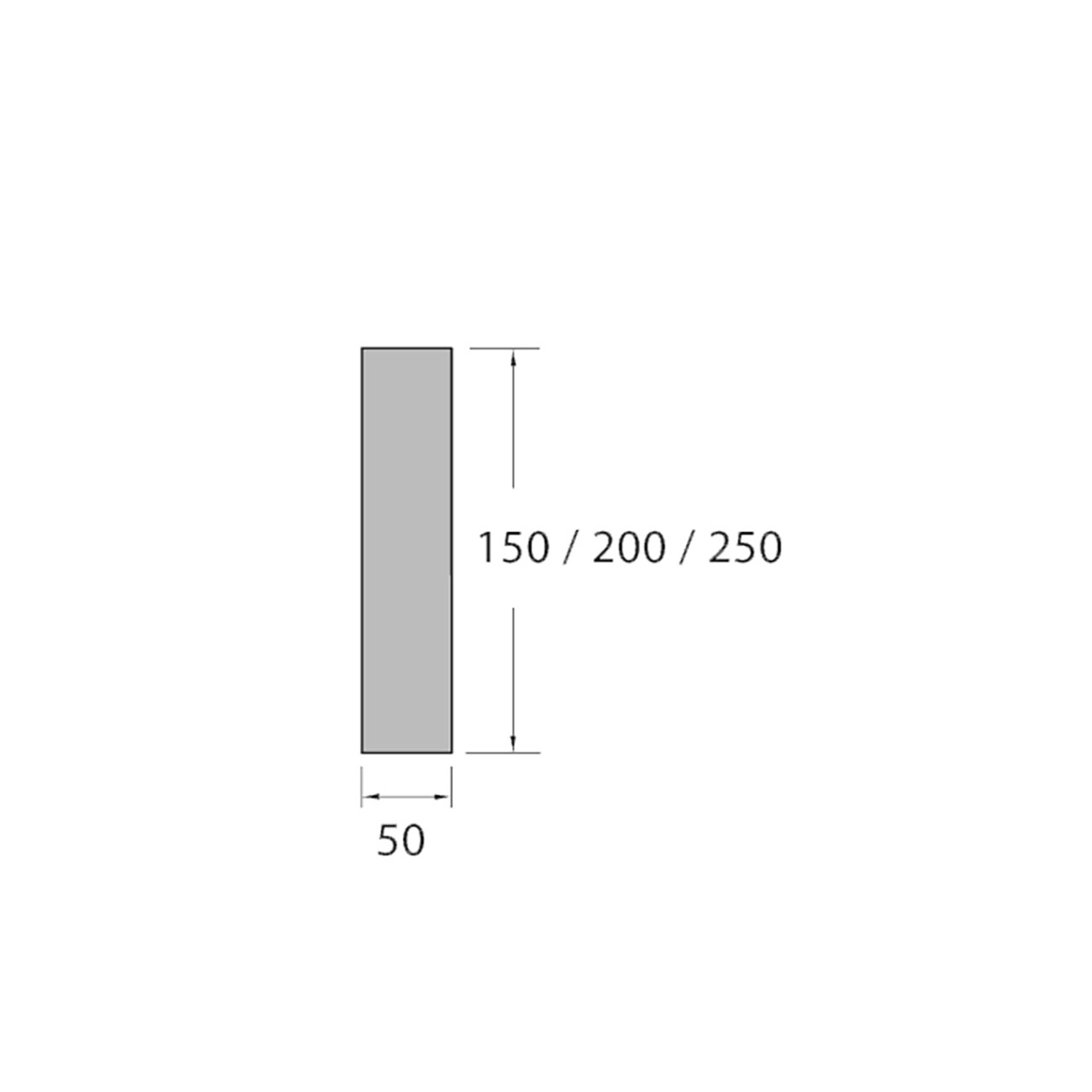 Photograph of Concrete Flat Top Edging 50mm x 200mm 900mm Long