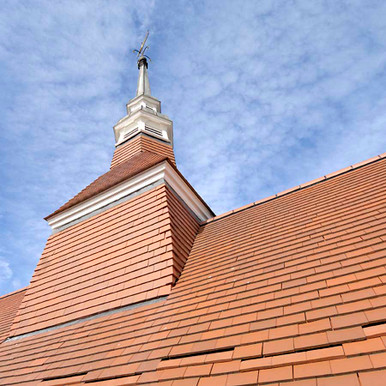 Further photograph of Rosemary Clay Plain Tiles 10.5" x 6.5"