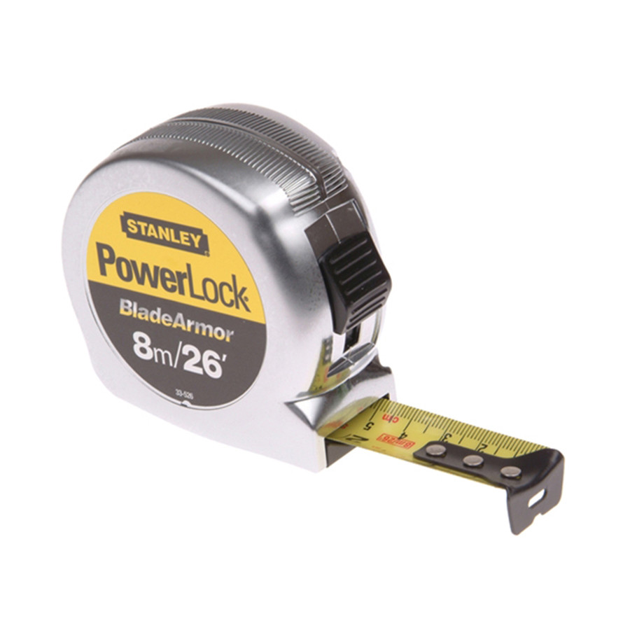 Photograph of Stanley Powerlock Blade Armor Tape Measure 8m x 25mm