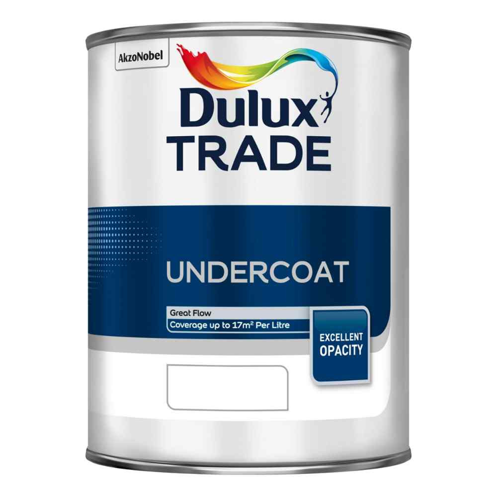 Photograph of Dulux Trade Undercoat Brilliant White 1L