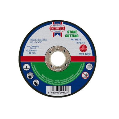 Faithfull Cut Off Disc for Stone 115mm x 3.2mm x 22mm product image