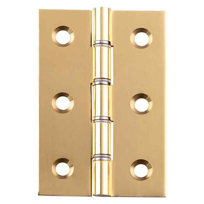 Photograph of Double Steel Washer Butt Hinge 3" with Screws Brass