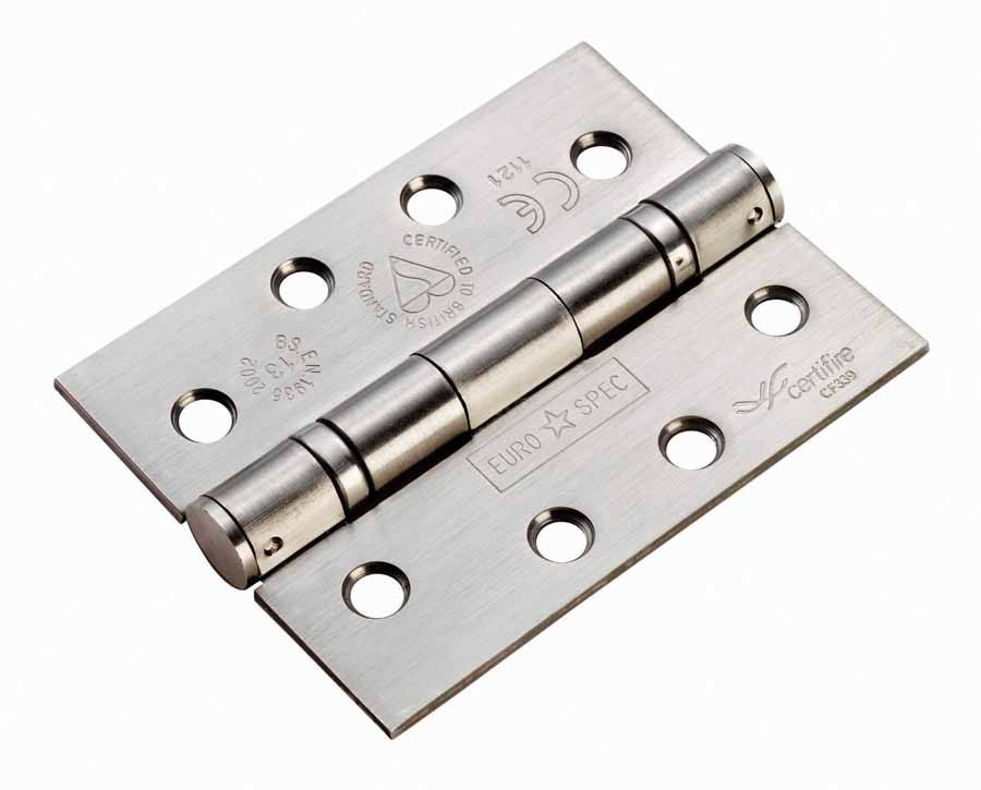 Photograph of Fire Ball Bearing Satin Hinge Grade 13 4" Satin Stainless Steel