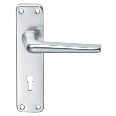 Aluminium Lever Lock Handle Silver Anodised Aluminium