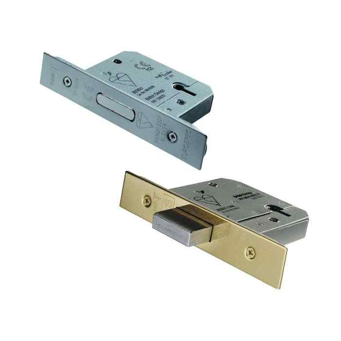 Photograph of Easi-T Deadlock 5 Lever Brass BS 2?" Stainless Brass