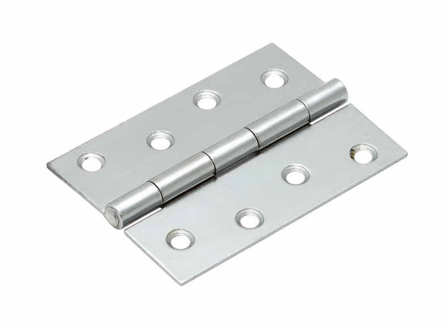 Photograph of Sterling Brass Chrome Plated Light Butt Hinge, 150mm x 76mm x 20mm