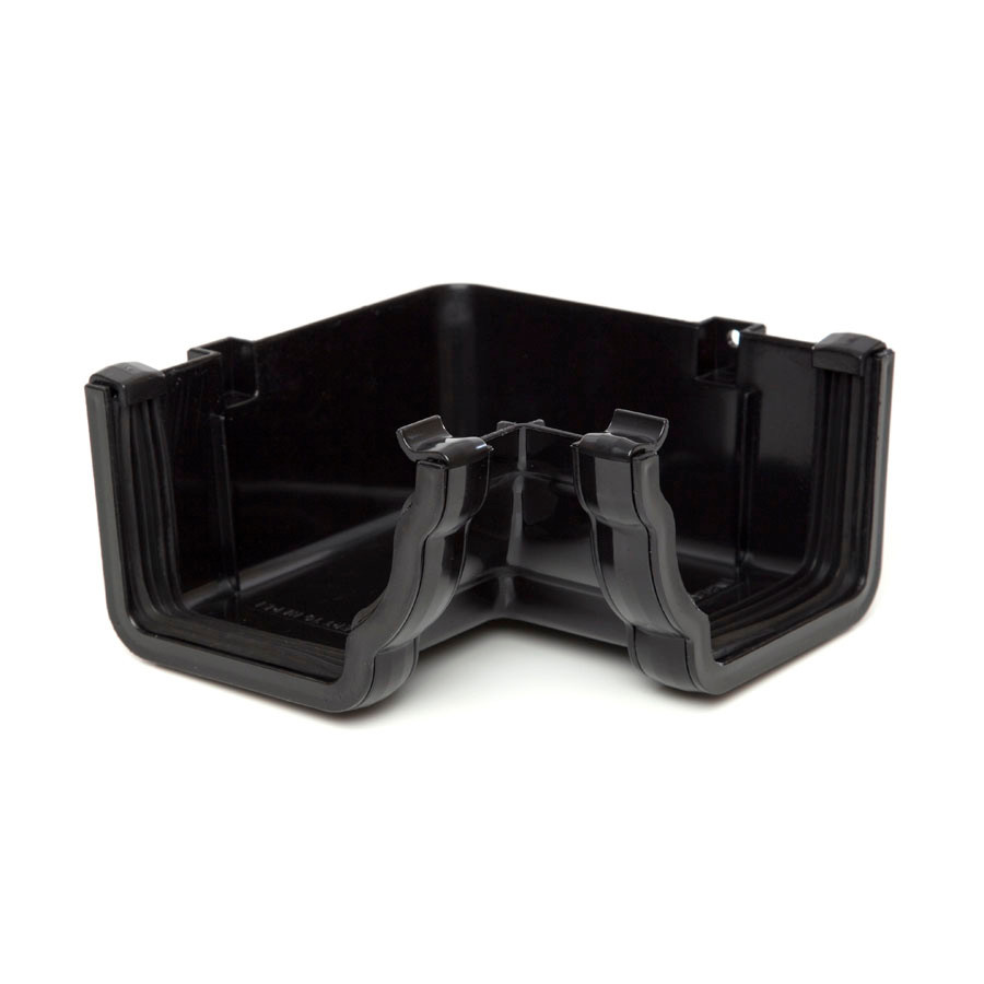 Photograph of Polypipe High Capacity Gutter 90? Angle Internal Black RH713