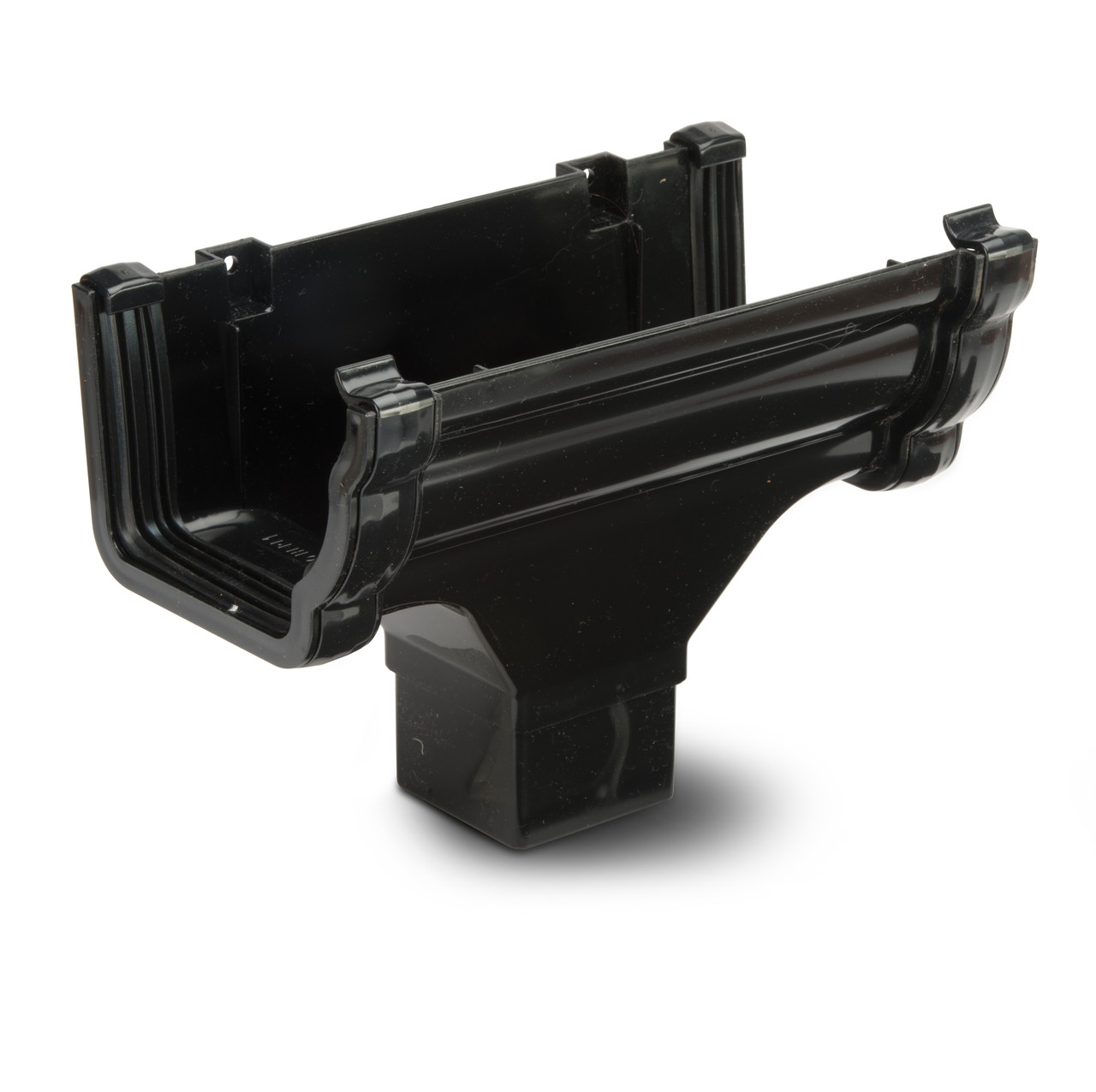 Photograph of Polypipe High Capacity Gutter Black Running Outlet