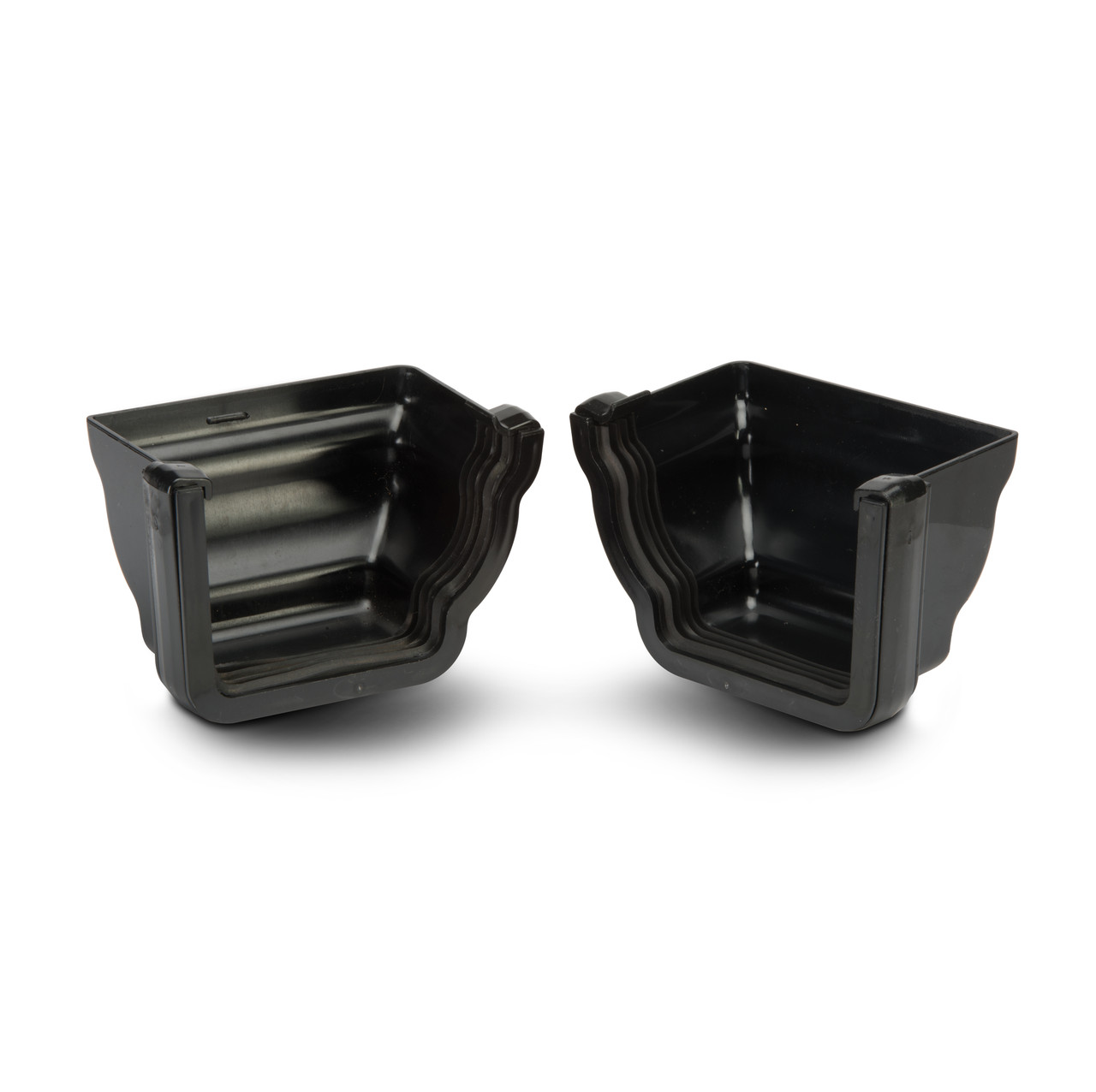 Photograph of Polypipe High Capacity Gutter Black Stop End R/H External