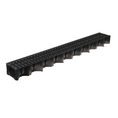 ACO HexDrain Channel With Black Plastic Grating