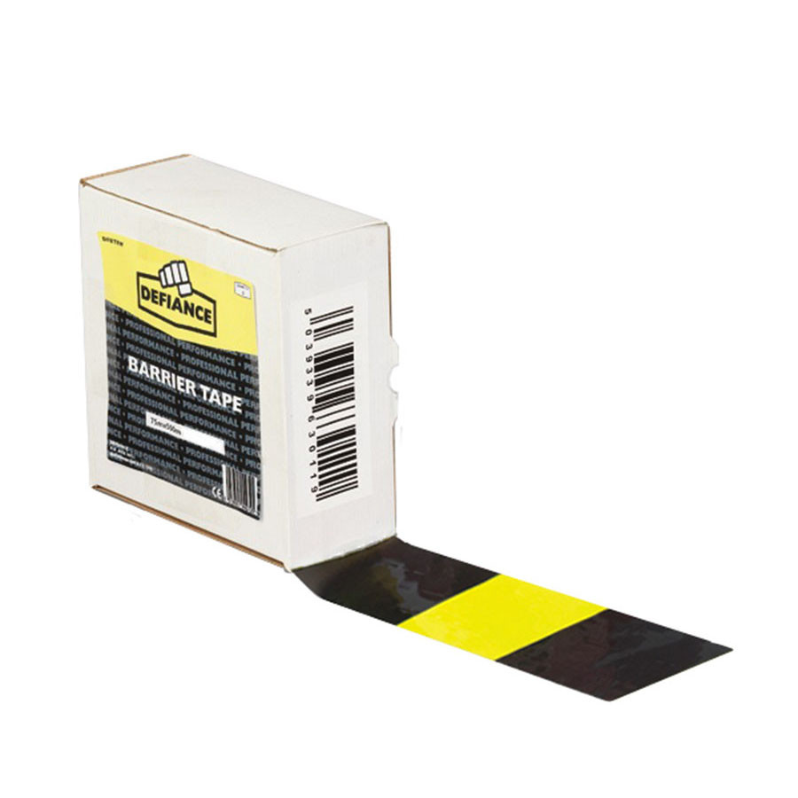 Photograph of Zebra Hazard Tape Barrier Black/Yellow 500m