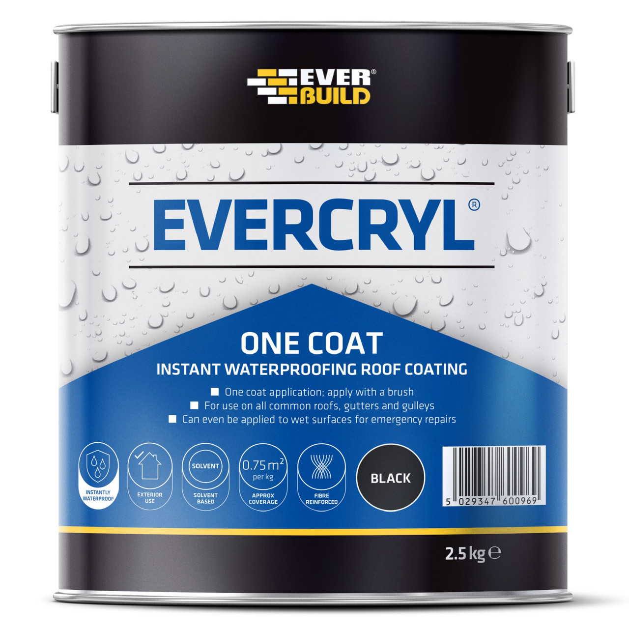 Photograph of Everbuild Evercryl Black 2.5kg