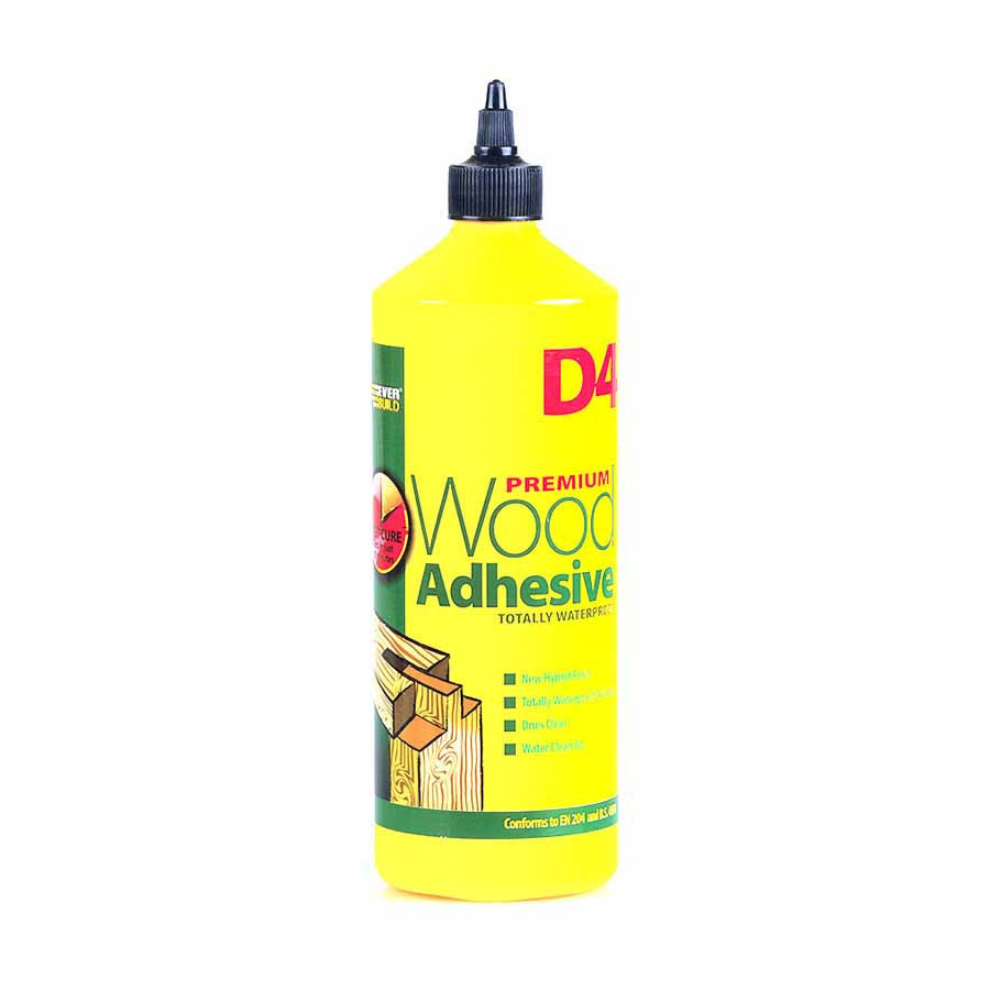 Evo-Stik Resin 'W' 5 Minute Polyurethane Waterproof Wood Adhesive D4 Clear  500ml, Glues & Adhesives