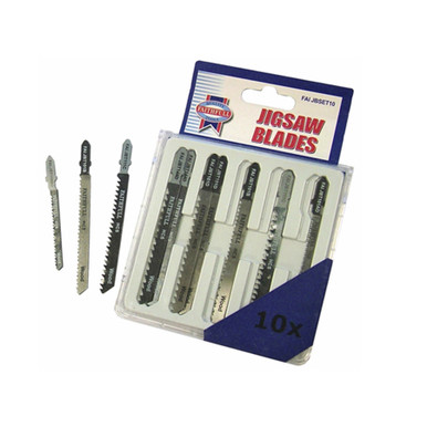 Further photograph of Faithfull Jigsaw Blade Assorted 10 Piece Set