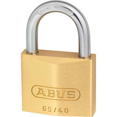 Further photograph of Abus 65 Series Padlock, Brass, Long Shackle, 62mm (H) 40mm (W) 15mm (D)