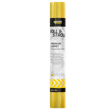 Everbuild Roll & Stroll Premium Carpet Protector, Yellow, 25m x 600mm