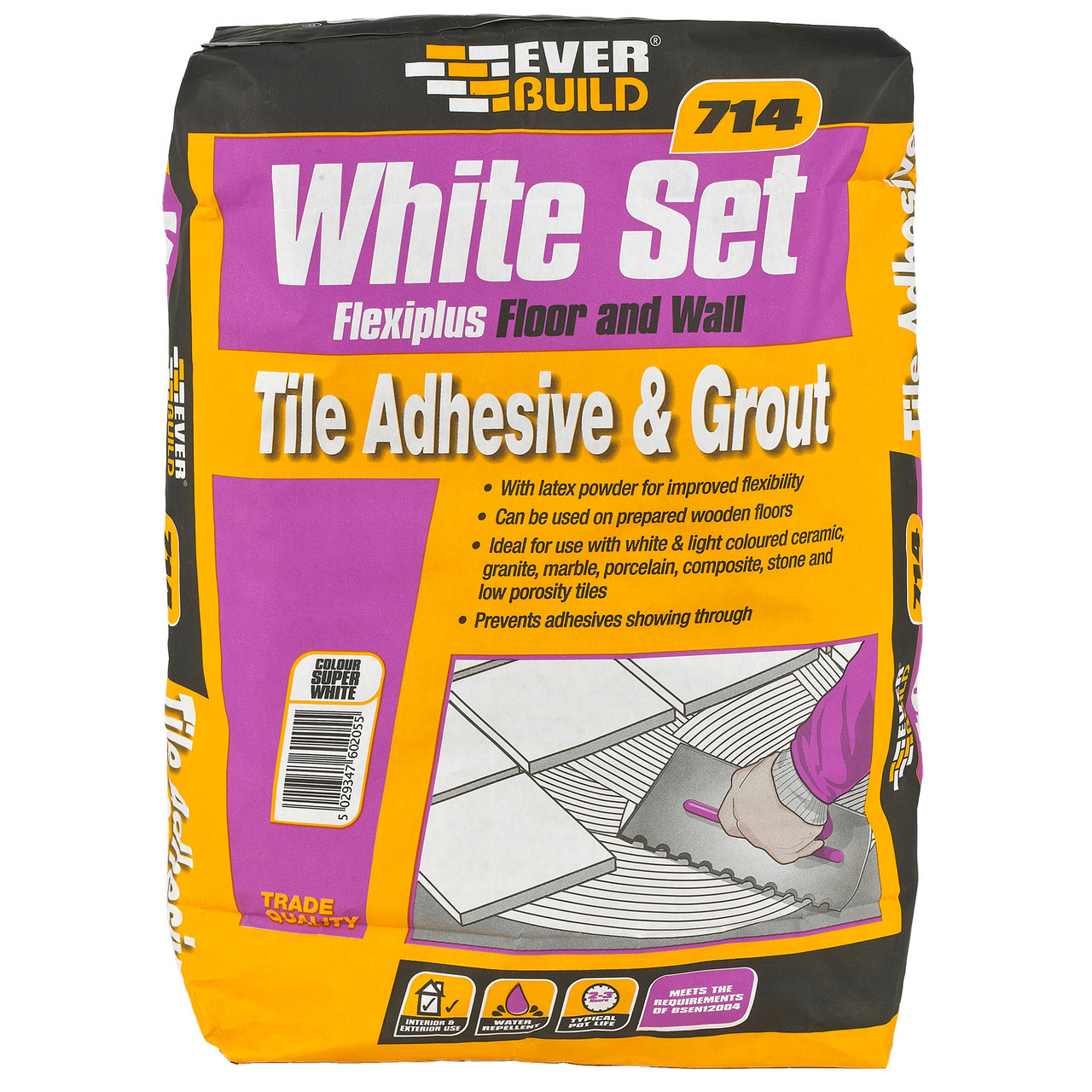 Photograph of Everbuild 714 White Set Flexi Plus 20kg