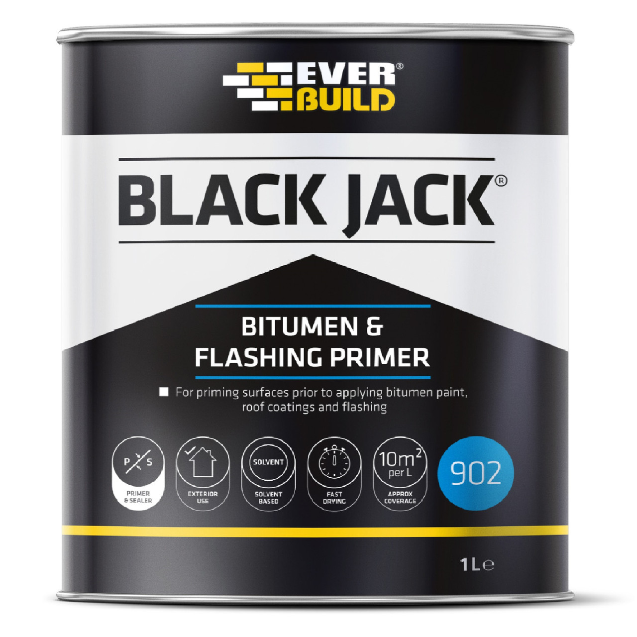 Photograph of Everbuild 902 Black Jack Bitumen Flashing And Primer 1Ltr