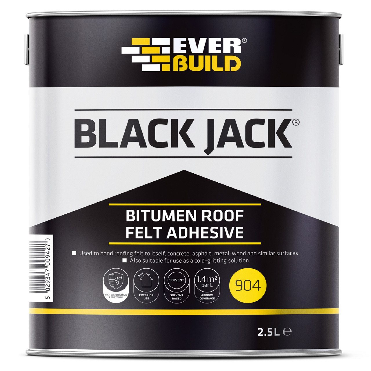 Photograph of Everbuild 904 Black Jack Roof Felt Adhesive 2.5Ltr