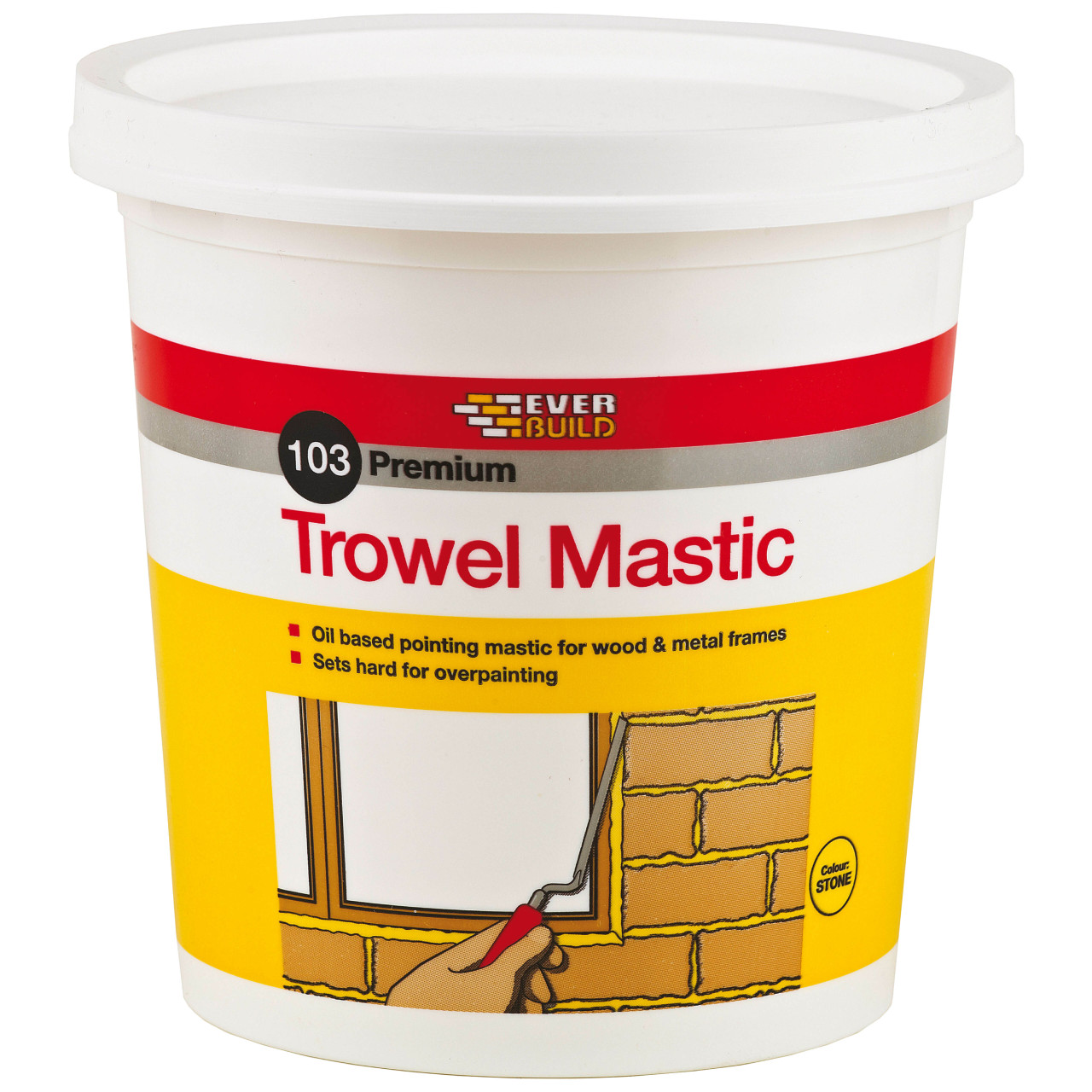 Photograph of Everbuild 103 Premium Trowel Mastic Stone 3kg