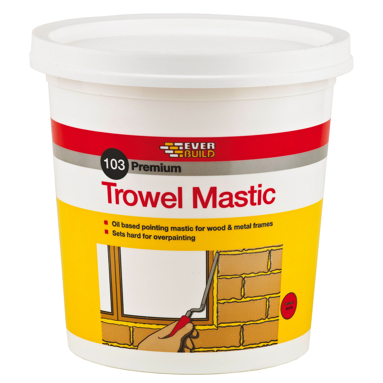 Photograph of Everbuild 103 Premium Trowel Mastic Red 3kg