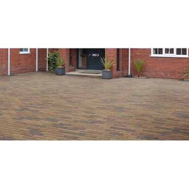 Further photograph of Pavedrive Block Paving 200mm x 100mm x 50mm Brindle