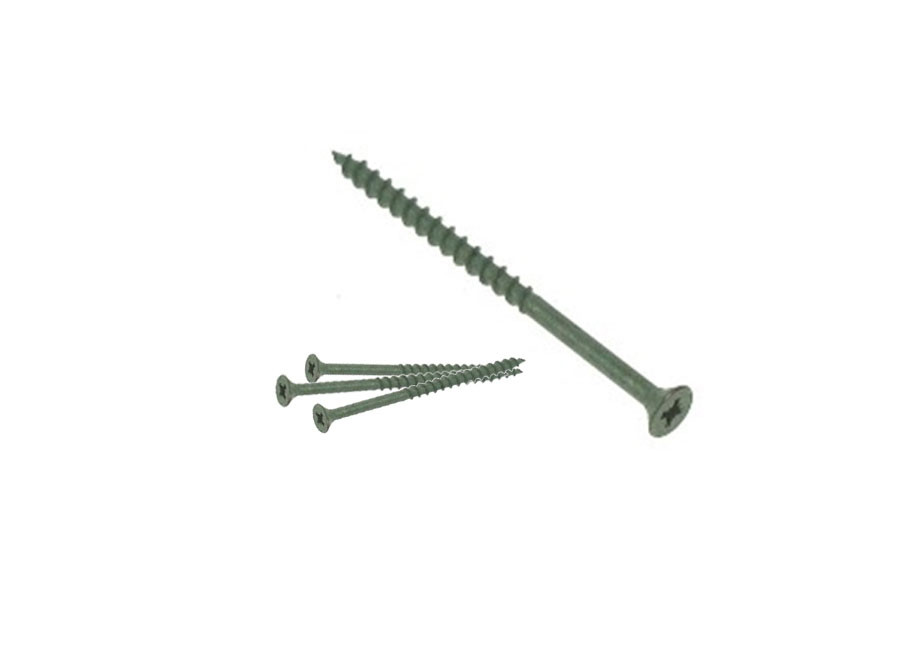 Photograph of 4mm x 65mm (8g x 2?") Decking Screws Pozi Coated with Bit (Tub of 350)