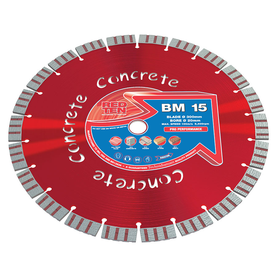 Photograph of Red Ten BGP-15 Pro Performance Diamond Blade 300mm