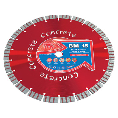 Further photograph of Red Ten BGP-15 Pro Performance Diamond Blade 300mm