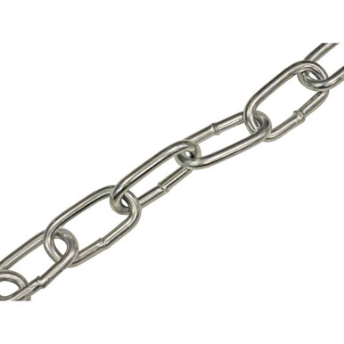 Further photograph of Faithfull Zinc Plated Chain, Mild Steel, General Purpose, 2.5m x 4mm