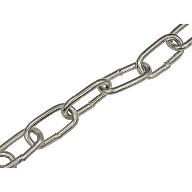 Faithfull Zinc Plated Chain, Mild Steel, General Purpose, 2.5m x 4mm product image