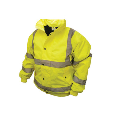 Further photograph of Scan Hi-Vis Bomber Jacket Yellow Size XL (46-48")