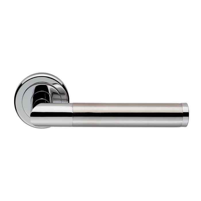 Photograph of Serozzetta M Trend Lever On Rose Dual Finish Satin/Chrome