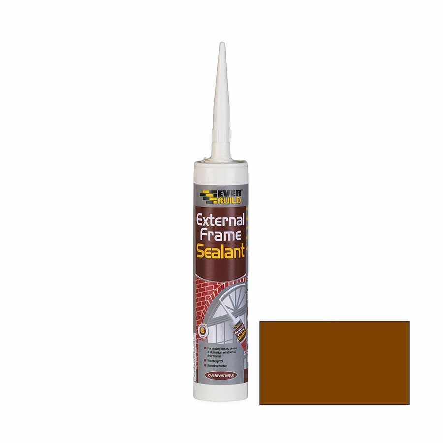 Photograph of Everbuild DIY Exterior Frame Sealant Cartridge Brown