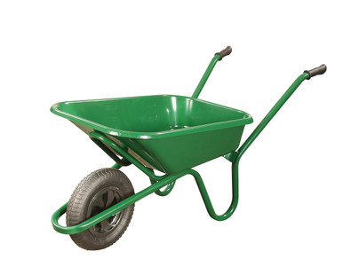 Walsall Endurance 90L Green Pneumatic Wheelbarrow