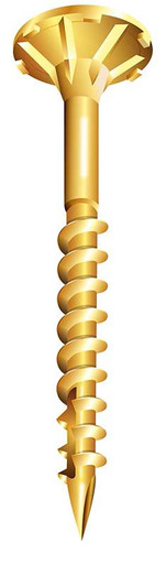 Further photograph of 5mm x 70mm (10g x 2?") Reisser R2 Cutter Countersunk Pozi Wood Screws Yellow Tropicalized (Tub of 450) with 2 x 25mm PZD Bi-Torsion Bit