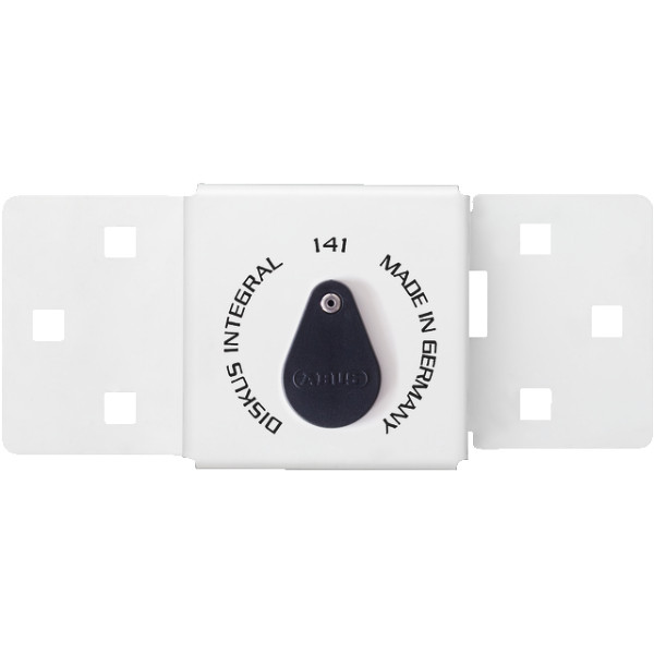 Photograph of Integral Van Lock White with 70mm Series 23 Diskus Padlock