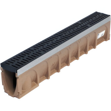 Aco Civicdrain 0.0 Channel, With Black Heelguard Grating, 1m product image
