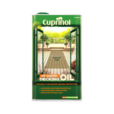 Cuprinol UV Guard Decking Oil Protect Natural Oak 5L product image