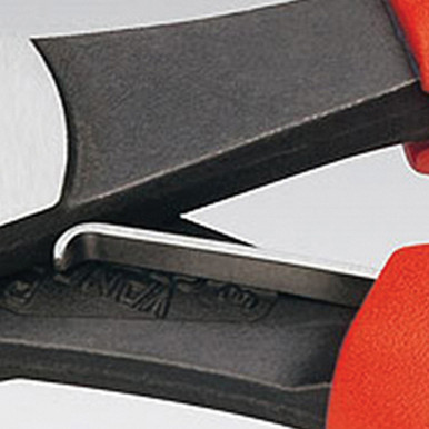 Further photograph of Knipex High Leverage Diagonal Cutters PVC Grips 180mm (7")