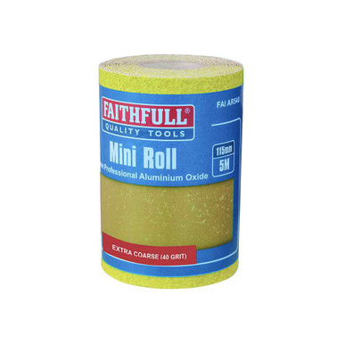 Further photograph of Aluminium Oxide Paper Roll Yellow 115mm x 5m 120g