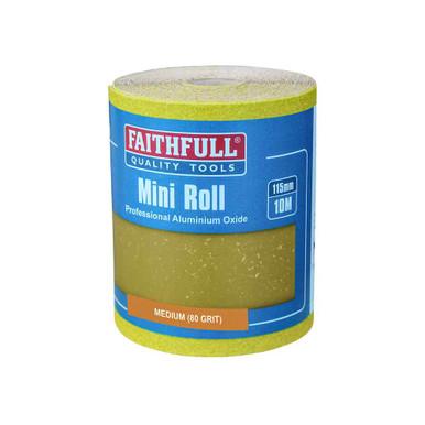 Further photograph of Aluminium Oxide Paper Roll Yellow 115mm x 5m 120g