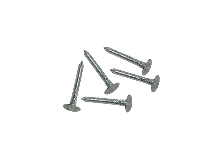 Photograph of 13mm x 3.00mm Galvanised Clout Nails Extra Large Head/Felt (500g Pack)