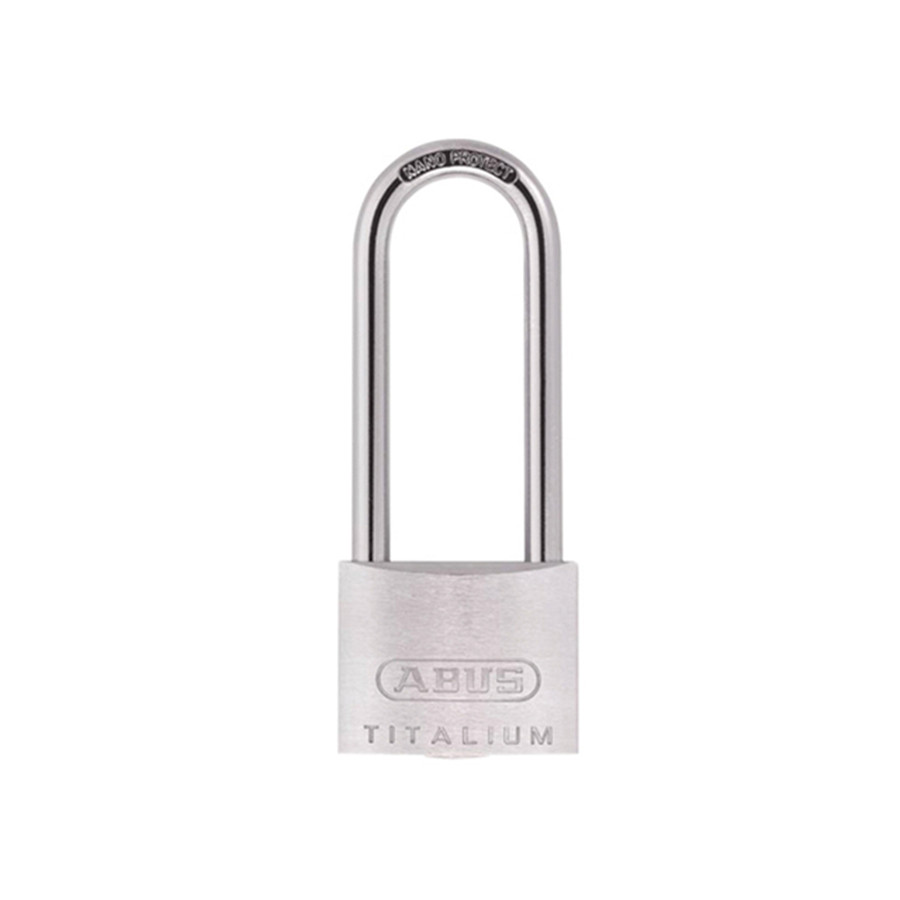 Photograph of Abus 64ti/50HB80 Titalium Padlock 50mm x 80mm Long Shackle Carded