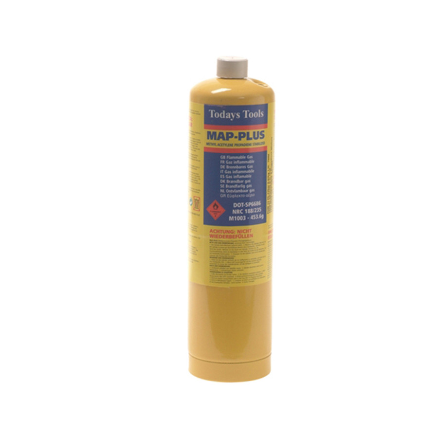 Photograph of Today's Tools Yellow Map-Plus Gas Cylinder 453g